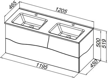 Тумба под раковину Allen Brau Glority 120 1.35004.NW дуб антик — фото 6, Тумбы под раковину