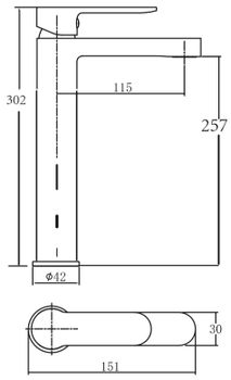 Смеситель для раковины Aquanet Passion AF300-11С — фото 5, Смесители для раковины