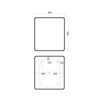 Зеркало с подсветкой и термообогревом IDDIS Cloud X 80 см (CLX80T0i98) — фото 3, Зеркала в ванную комнату