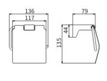 Товар: Бумагодержатель 51007 - фото 2 Бумагодержатель 51007 — фото 2, Держатели туалетной бумаги