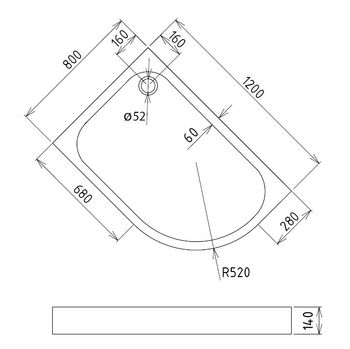 Душевой поддон Gemy ST18 L — фото 2, Душевые поддоны