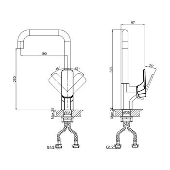 Смеситель для кухни D&K Berlin DA1432495, черный — фото 2, Смесители для кухни