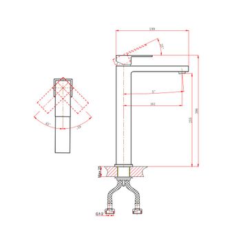 Смеситель для раковины D&K Bayern.Liszt DA1512005, черный — фото 1, Смесители для раковины