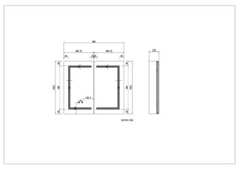 Шкаф зеркало для ванной с подсветкой Aquatek AQ7804-MLC, прямоугольное, сенсорное управление, 800*700*133 — фото 8, Зеркальные шкафы в ванную