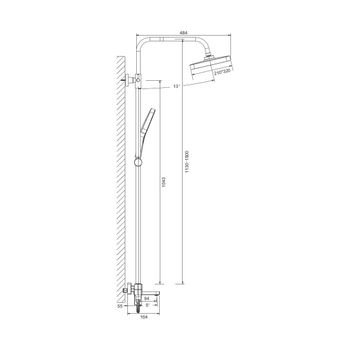Душевая система BELZ B24658, хром — фото 1, Душевые системы