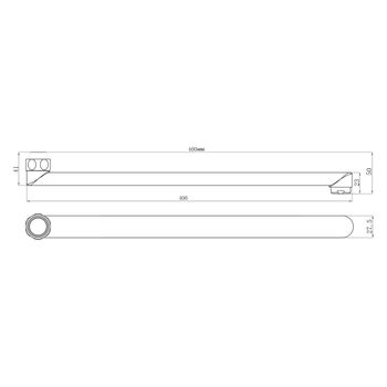 Излив плоский 400 мм, хром,LEMARK LM9474C — фото 2, Изливы