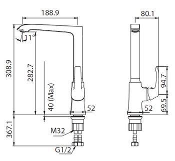 CREAVIT Cмеситель для кухни AVANGART ЗОЛОТО AG8500G — фото 2, Смесители для кухни
