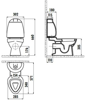 CREAVIT COCUK ДЕКОР Бачок детский CK400-00CB00E-FF00 — фото 2, Напольные унитазы