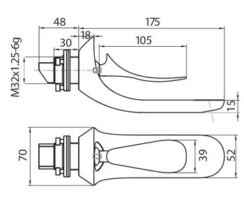 CREAVIT Cмеситель внутреннего монтажа для раковины FOGLIA FG1401 — фото 2, Смесители