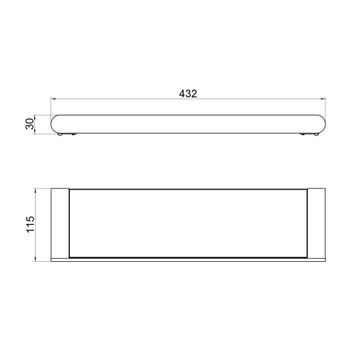 Товар: Полка стеклянная Timo Saona 13072/13 никель - фото 2 Полка стеклянная Timo Saona 13072/13 никель — фото 2, Полки для ванной и душа