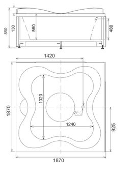 Акриловая ванна Gemy G9089 K L — фото 4, Акриловые ванны
