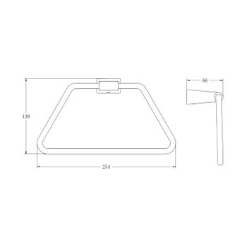 Кольцо для полотенец BELZ B91104, хром — фото 2, Полотенцедержатели