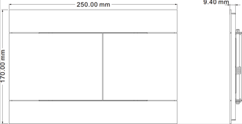 Кнопка смыва IBERICA BLANCA INOX-R нержавеющая сталь, вороненая сталь (IB.B015.02) — фото 4, Кнопки смыва