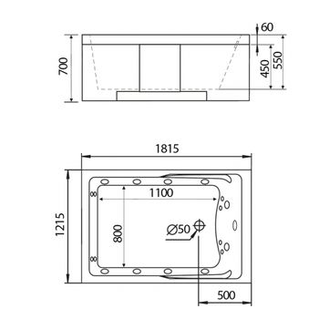 Акриловая ванна Gemy G9061 K L — фото 2, Акриловые ванны