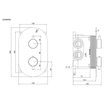 Товар: AQM8806BC Siena Встраиваемый термостат на 3 потр. в комплекте с внутр. частью, медь шлифованная - фото 3 AQM8806BC Siena Встраиваемый термостат на 3 потр. в комплекте с внутр. частью, медь шлифованная — фото 3, Смесители