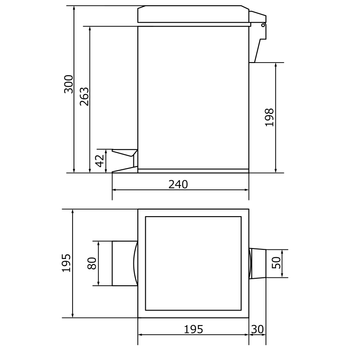 GIFORTES Ведро д/мусора 5 литров квадратное, с крышкой, белое 32140 — фото 1, Мусорные ведра