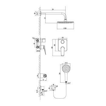 Товар: Bronx Смеситель для душа, без излива встраивамемый лейка,р/ОД, графит, LM, LM3729GM - фото 2 Bronx Смеситель для душа, без излива встраивамемый лейка,р/ОД, графит, LM, LM3729GM — фото 2, Лейки для душа
