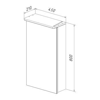 Товар: Шкаф зеркальный Lemark ZENON 45х80 см 1 дверный, петли слева, с козырьком-подсветкой, с розеткой, цв LM45ZS-Z - фото 6 Шкаф зеркальный Lemark ZENON 45х80 см 1 дверный, петли слева, с козырьком-подсветкой, с розеткой, цв LM45ZS-Z — фото 6, Зеркальные шкафы в ванную