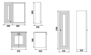 KAYRA Нижний модуль (дверцы) KY0060.01.MBY + Раковина SU060-00CB00E-0000 KY0060.01.MBY + SU060-00CB00E-0000 — фото 2, Тумбы с раковиной