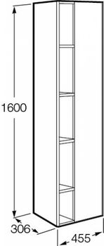 ETNA Шкаф-колонна 30, дуб верона, ROCA 7857303445 — фото 4, Шкафы для ванной