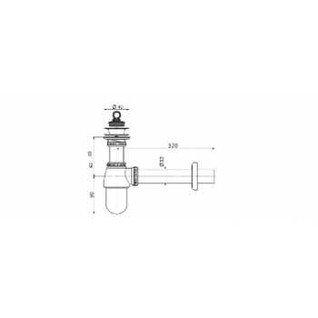 Сифон для умывальника CeramaLux C056 — фото 3, Сифоны для раковины