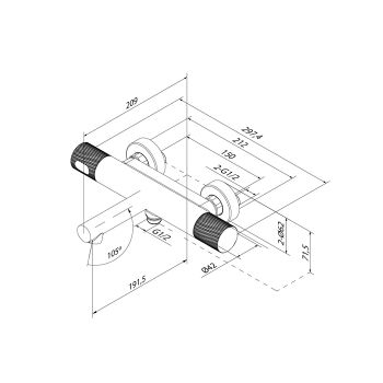 Смеситель для ванны с термостатом IDDIS Duna графит матовый (DUNGM02i74WA) — фото 3, Смеситель для ванны
