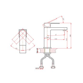 Смеситель для раковины D&K Bayern.Liszt DA1512105, черный — фото 1, Смесители для раковины