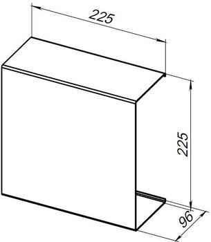 Полка Aquanet Магнум 25x25 черная матовая, квадрат 00302223 — фото 6, Полки для ванной и душа