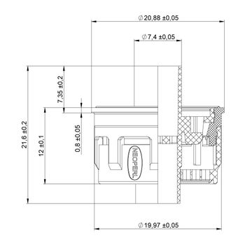 Вставка для аэратора NEOPERL на две воды М22, хром. LEMARK NP12302A — фото 2, Комплектующие