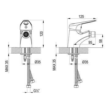 Товар: Luna Смеситель для биде, пов.аэратор 97мм, р/ОД, хром, LM, LM4108C - фото 2 Luna Смеситель для биде, пов.аэратор 97мм, р/ОД, хром, LM, LM4108C — фото 2, Смесители для биде