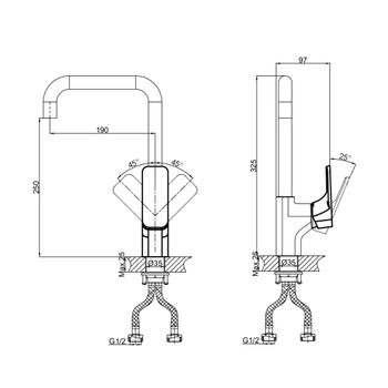 Смеситель для кухни D&K Berlin DA1432483, золото — фото 2, Смесители для кухни