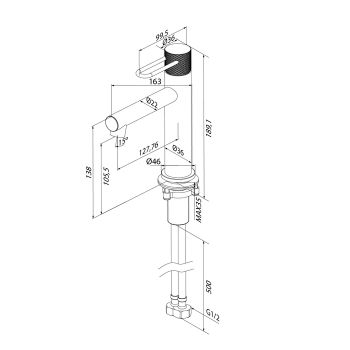 Смеситель для умывальника IDDIS Duna матовое золото (DUNMG00i01) — фото 3, Смесители для раковины