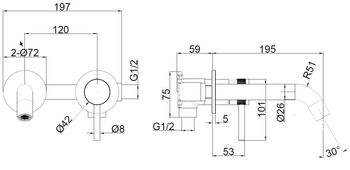 Смеситель для раковины Allen Brau Priority 5.31030-BN Никель брашированный — фото 20, Смесители для раковины