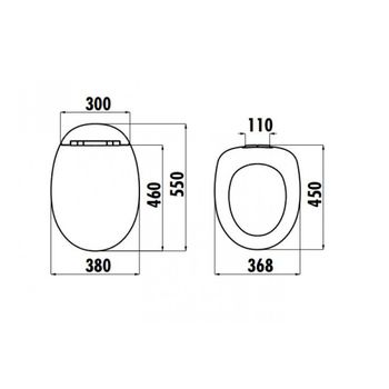 CREAVIT Крышка FOGLIA дюропласт с микролифтом (съемная) KC2703.01.0000E — фото 2, Сиденья для унитаза