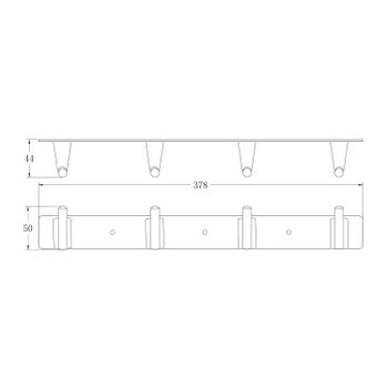 Планка с крючками BELZ B91515-4, белый — фото 2, Крючки для полотенец
