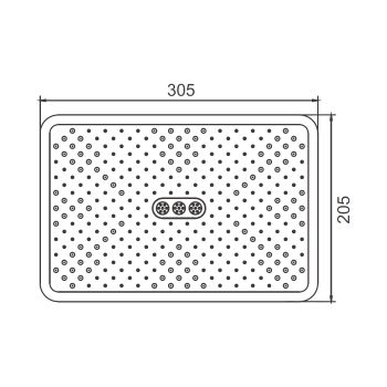 Верхний душ BELZ BD02-8, белый — фото 1, Верхние души