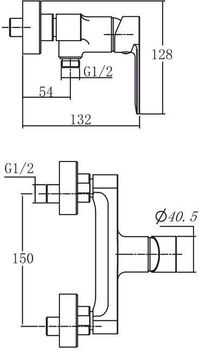 Смеситель для душа Aquanet Passion AF300-30С — фото 3, Смеситель для душа