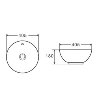 Раковина чаша D&K Matrix DT1390516, белый — фото 3, Раковины накладные