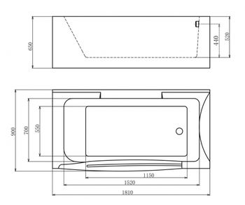 Товар: Акриловая ванна Gemy G9055 K R - фото 2 Акриловая ванна Gemy G9055 K R — фото 2, Акриловые ванны