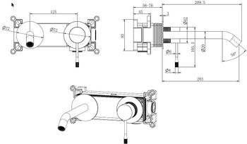 Смеситель для раковины Allen Brau Priority 4.0 5.31C03-31 (с внутренней частью) черный матовый — фото 2, Смесители для раковины