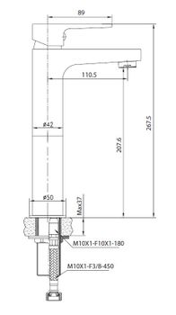 CREAVIT Cмеситель для раковины SHARP ЗОЛОТО SR6500G — фото 2, Смесители для раковины
