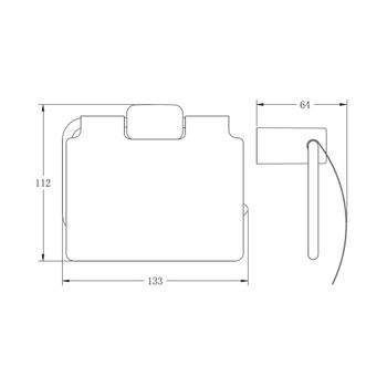 Держатель для туалетной бумаги BELZ B90603, хром — фото 2, Держатели туалетной бумаги