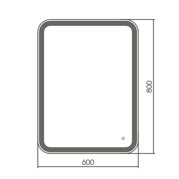 AQM9107 600x800 Зеркало с подсветкой, универсальный монтаж — фото 5, Зеркала в ванную комнату