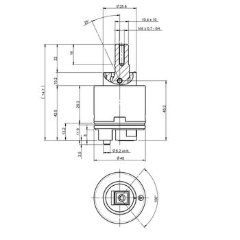 Картридж SEDAL с керамическими пластинами 40 мм, удлиненный, блистер. LEMARK LM8506P-BL — фото 3, Прочие аксессуары и комплектующие