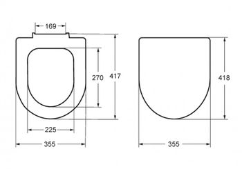 Товар: Gap Round сиденье для чаши, Soft Close, тонкая 7801D12007ROCA - фото 9 Gap Round сиденье для чаши, Soft Close, тонкая 7801D12007ROCA — фото 9, Сиденья для унитаза