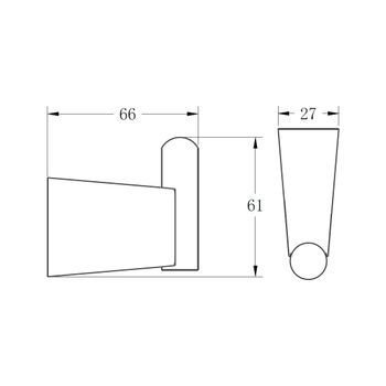 Крючок для ванной комнаты BELZ B91405-1, черный — фото 2, Крючки для полотенец