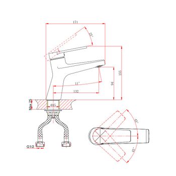 Смеситель для раковины D&K Bayern.Fürth DA1522101, хром — фото 1, Смесители для раковины