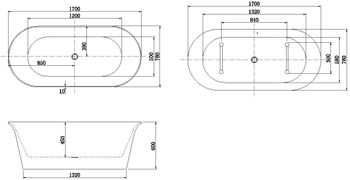Акриловая ванна Aquanet Family Smart 170x78 88778-MW — фото 3, Акриловые ванны