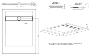 Душевой поддон из искусственного камня Allen Brau Infinity 120x90 8.21003-21 Белый камень — фото 19, Душевые поддоны из искусственного камня