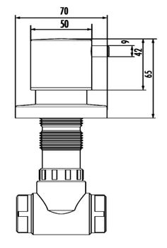 CREAVIT Кран встраиваемый ХОЛОДНЫЙ СЕРЫЙ МАТОВЫЙ AC50L.CGR — фото 2, Краны